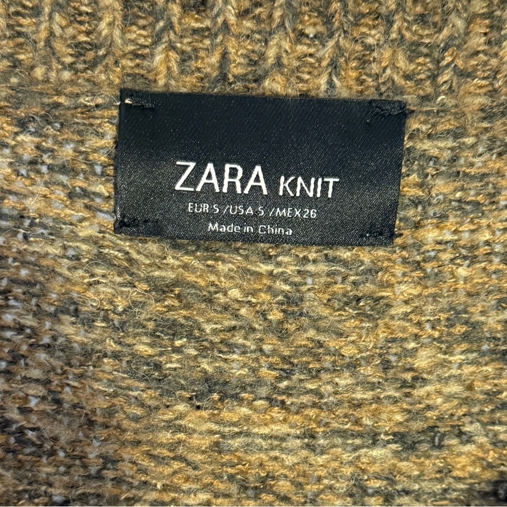 Zara Women's Brown Wool Crewneck Sweater Size S - Picture 4 of 4